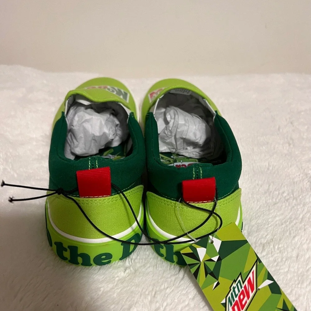 Mountain Dew Slip On Sneakers Green‎ Shoes Size 9 Brand New - Picture 5 of 6